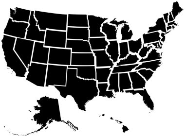 US 50 States clipart