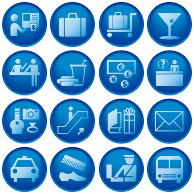 Airport and Travel Icons clipart