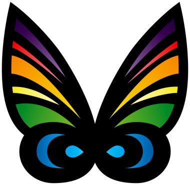 Colorful Stylized Butterfly clipart