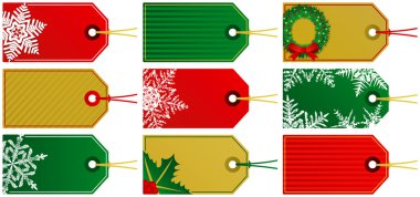 Nine Christmas Tags