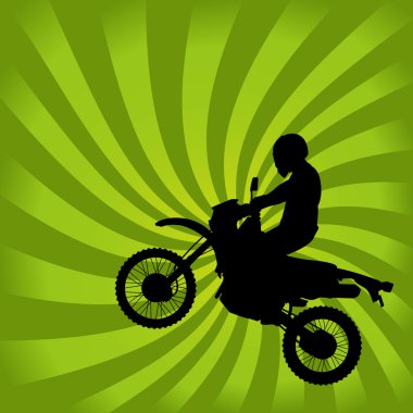 Jumping Dirt Bike Silhouette clipart