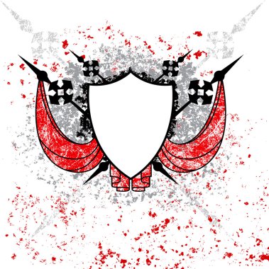 Shield with Splatter clipart