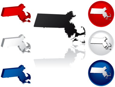 State of Massachusetts Icons clipart