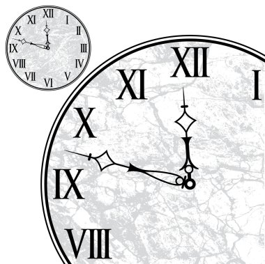 Clock Face with Roman Numerals clipart