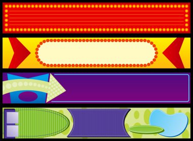 Retro Advertising Web Banners clipart