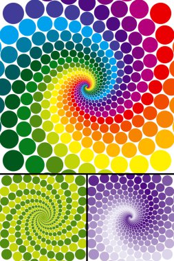 Rainbow swirl with color variations clipart