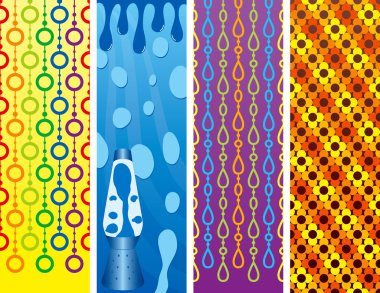 Four Colorful Vertical Backgrounds clipart