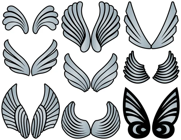 Stylizované andělská křídla — Stockový vektor