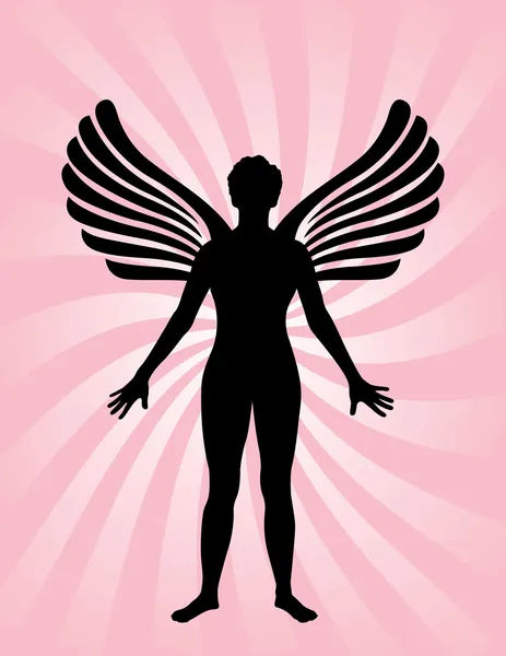 Angel with wings — Stock Vector