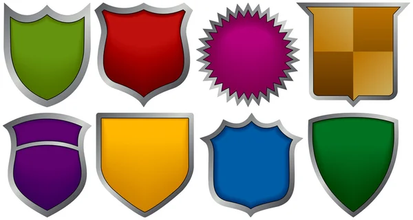 Ocho insignias para logos — Vector de stock
