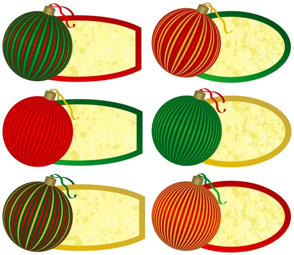 Six étiquettes de Noël élégantes — Image vectorielle