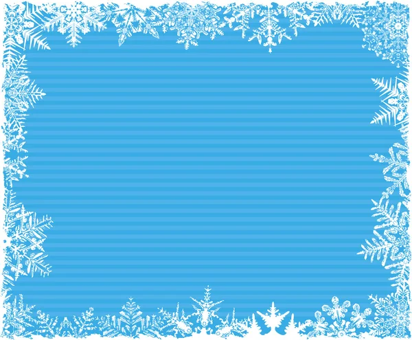 Blue Striped Snowflake Background — Stock Vector