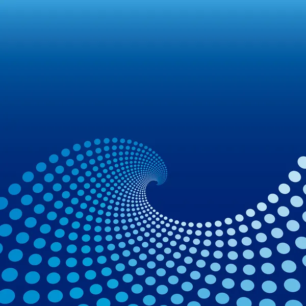 Μπλε κύκλο υπόβαθρο κυμάτων — Διανυσματικό Αρχείο