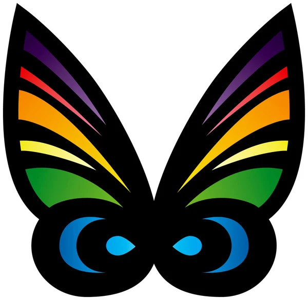 カラフルな様式化された蝶 — ストックベクタ
