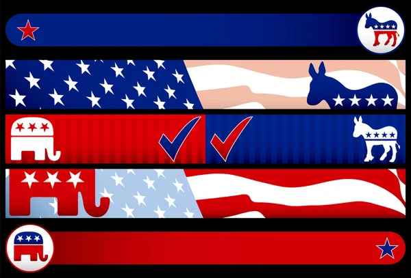 Election Web Banners — Stock Vector
