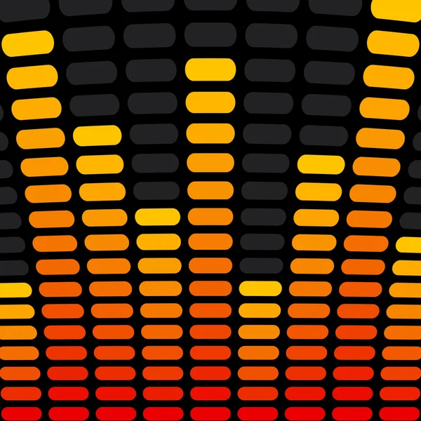 Orange et jaune fond égaliseur de musique — Image vectorielle