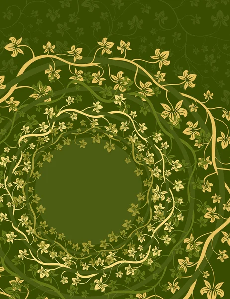 Cercles floraux de vigne — Image vectorielle