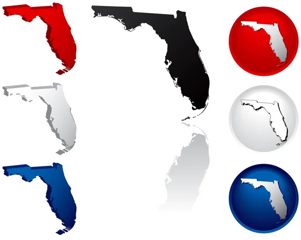 Ícones do Estado da Flórida — Vetor de Stock