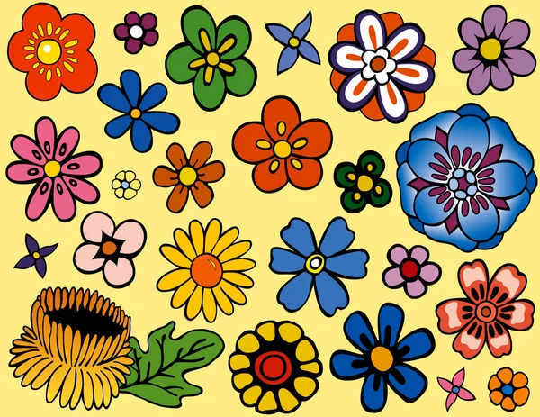 Різні унікальні квіти — стоковий вектор