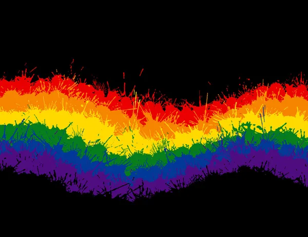Bläck splat rainbow — Stock vektor
