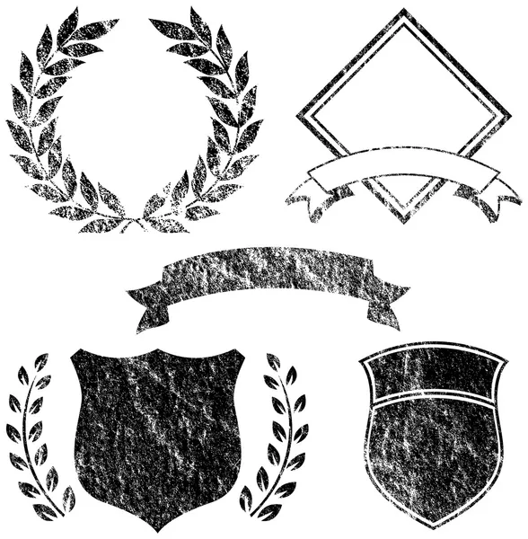 Banner Grunge e elementos do logotipo - Arquivo vetorial — Vetor de Stock