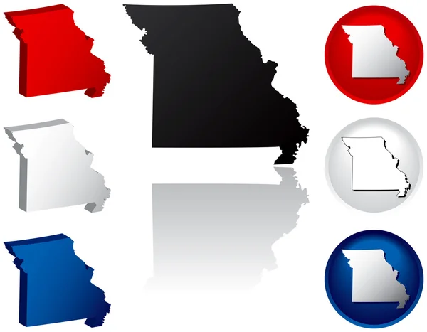 Ikonen des Staates Missouri — Stockvektor