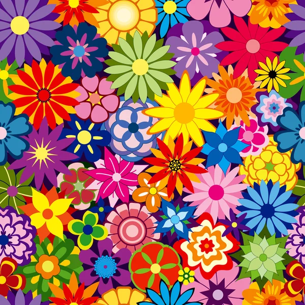 多彩的花背景 — 图库矢量图片
