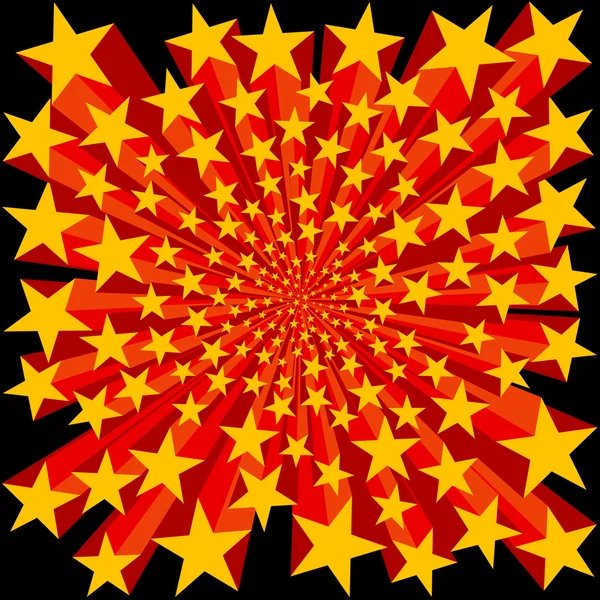 Взрывающийся фон звезд — стоковый вектор
