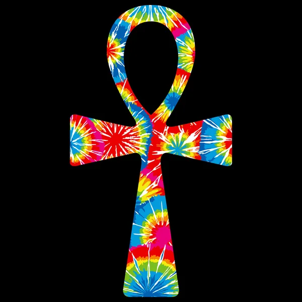 stock vector Tie Dyed Ankh