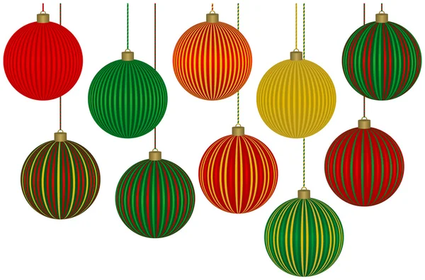 Dez fabulosos ornamentos de Natal —  Vetores de Stock
