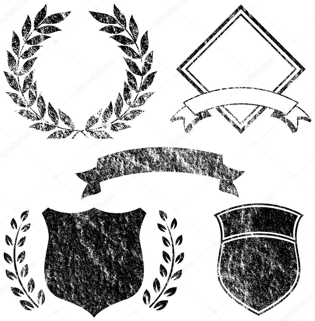 Grunge Banner and Logo Elements - Vector File