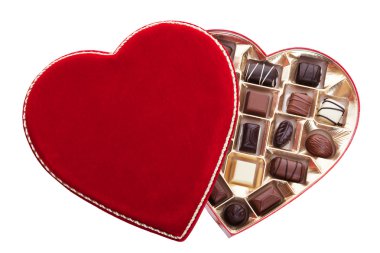 Heart Shaped Box of Chocolates clipart