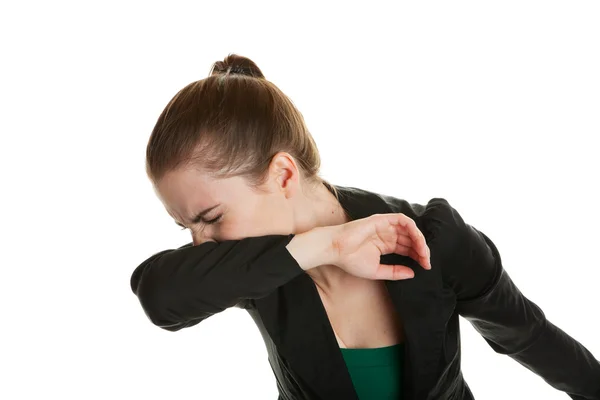 Sneezing Woman — Stock Photo, Image