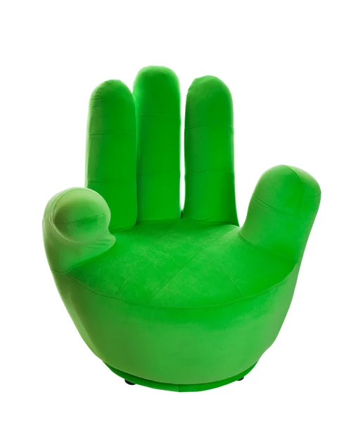 Grön hand stol — Stockfoto