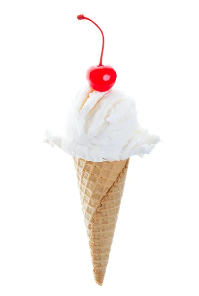 Cône de crème glacée vanille — Photo