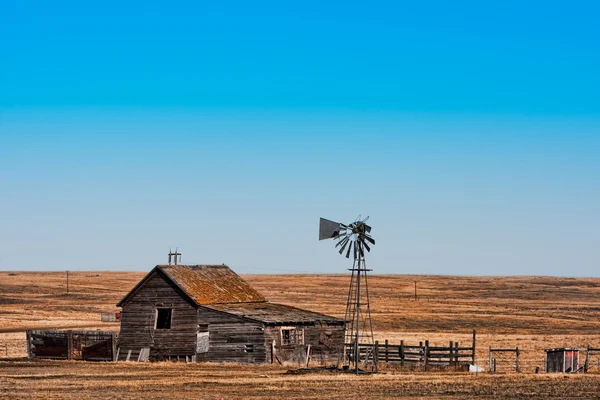 Verlaten prairie homestead — Stockfoto