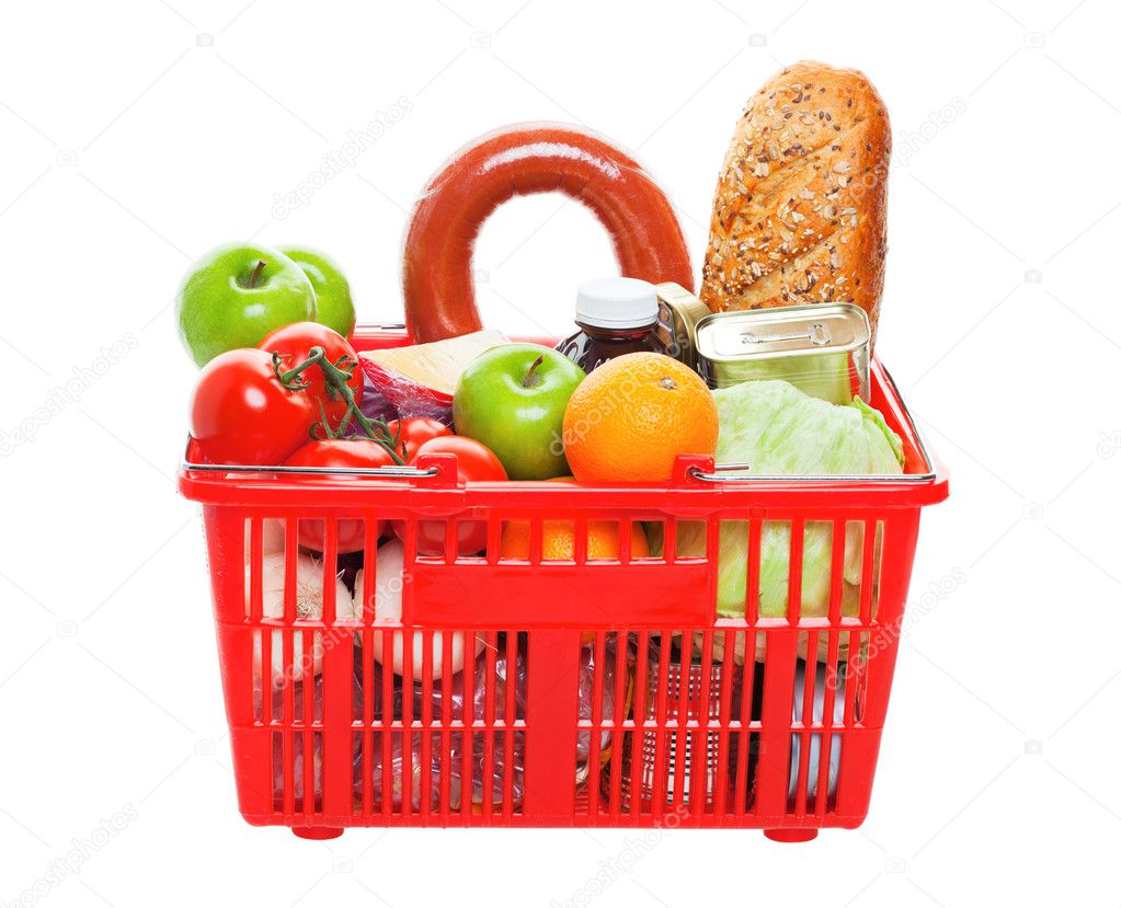 basket of groceries 