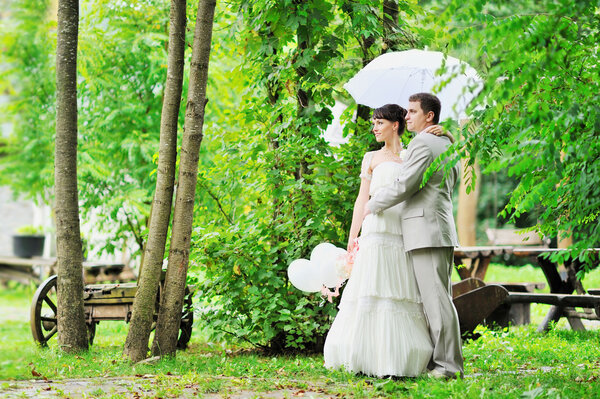 Happy wedding couple