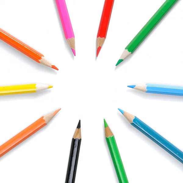 色鉛筆の輪 — ストック写真