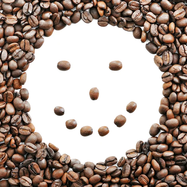 O sorriso de café isolado no branco — Fotografia de Stock