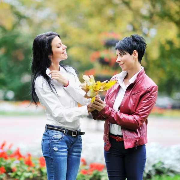 Adorable mother with her daughter in the park — Stock Photo, Image