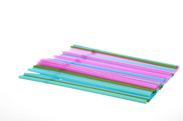 Multible straws isolated on white background — Stock Photo, Image