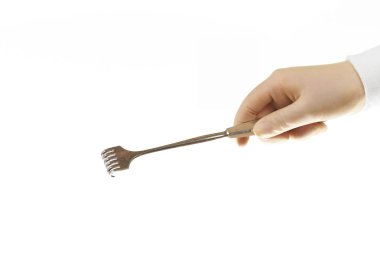 Cerrahi retraktöre (Volkmann) tarafından cerrahlar elini tuttum