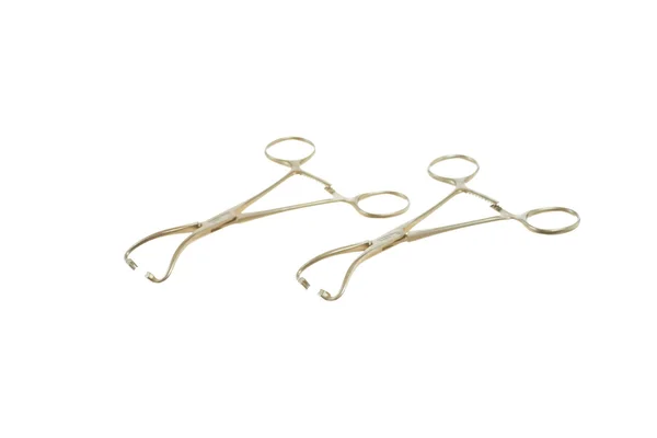 Kirurgiska instrument (icke-perforerande handduk clamp) isolerade — Stockfoto