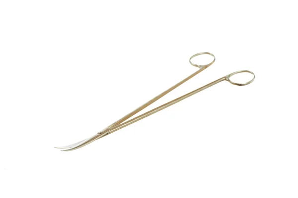 Chirurgické nůžky (Metzenbaum zahnuté) izolované — Stock fotografie