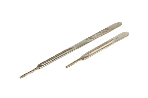 Instrumento cirúrgico (punhos de bisturi) isolado — Fotografia de Stock