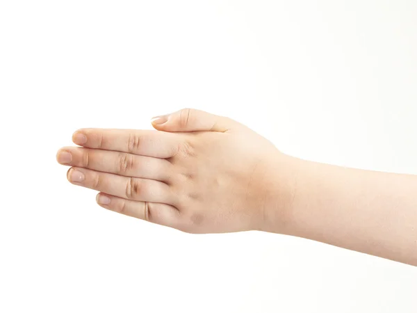 Achterkant childs hand — Stockfoto