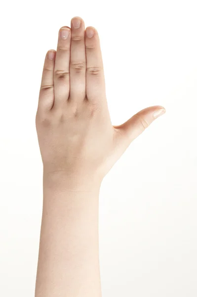 Zadní dětská ruka — Stock fotografie
