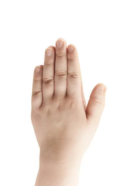 Handen van kind - handpalmen naar ten opzichte van elkaar — Stockfoto