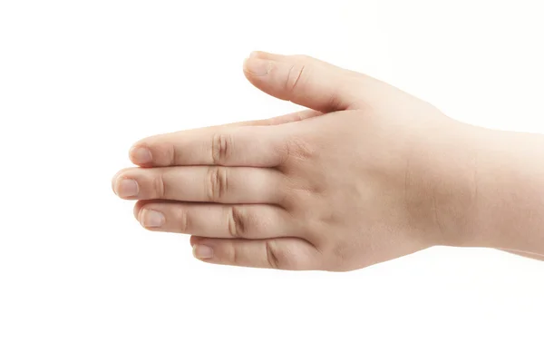 Kinderhände - Handflächen einander zugewandt Stockfoto